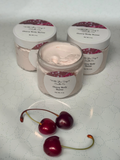 Handmade Cherry Whipped Body Butter w/ Vitamin E - 6 oz. w/ Organic Oils