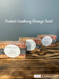 Frosted Cranberry Orange Swirl Soap Bar
