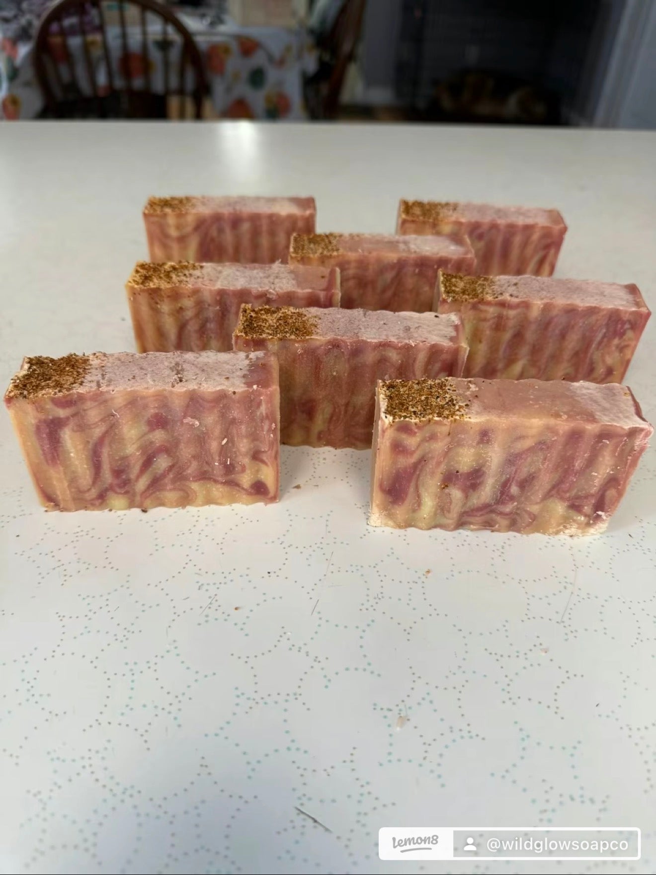 Frosted Cranberry Orange Swirl Soap Bar