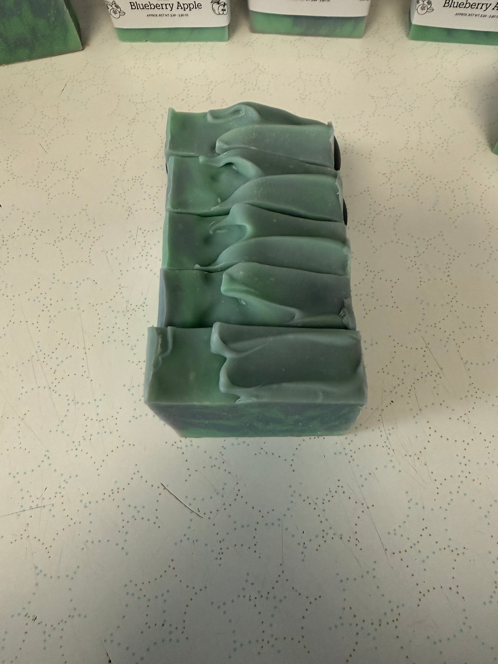 Premium Handcrafted Blueberry Apple Tallow Bar Soap w/ Organic Oils