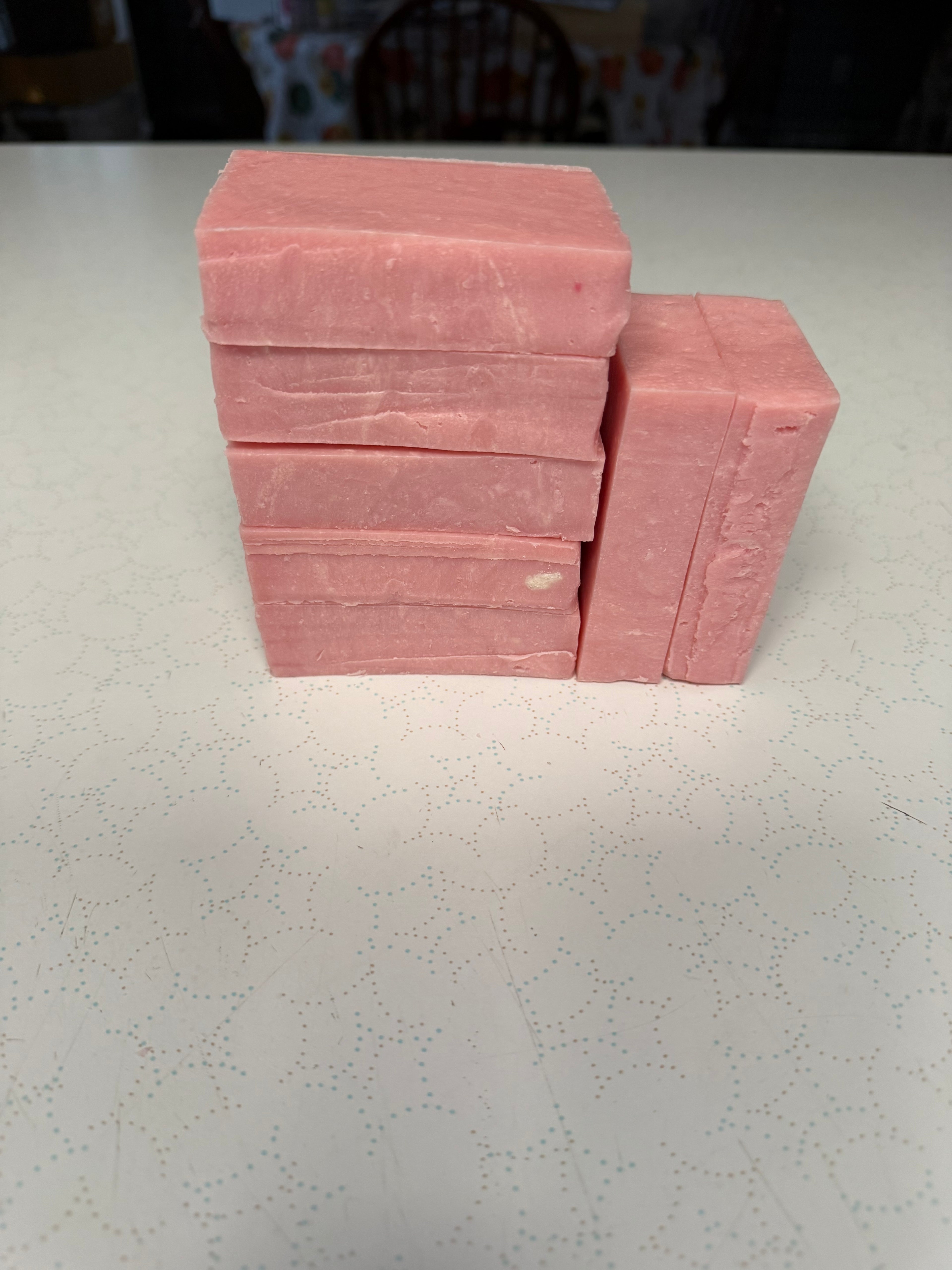 Handcrafted Strawberries & Cream Tallow Soap Bar w/ Organic Oils