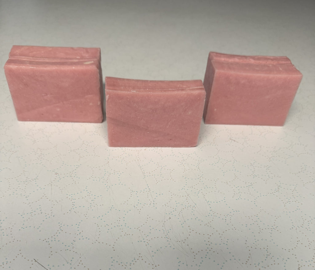Handcrafted Strawberries & Cream Tallow Soap Bar w/ Organic Oils