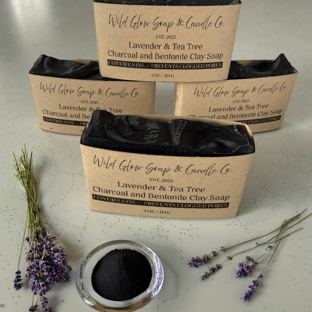 Lavender & Tea Tree Activated Charcoal and Bentonite Clay Facial Soap