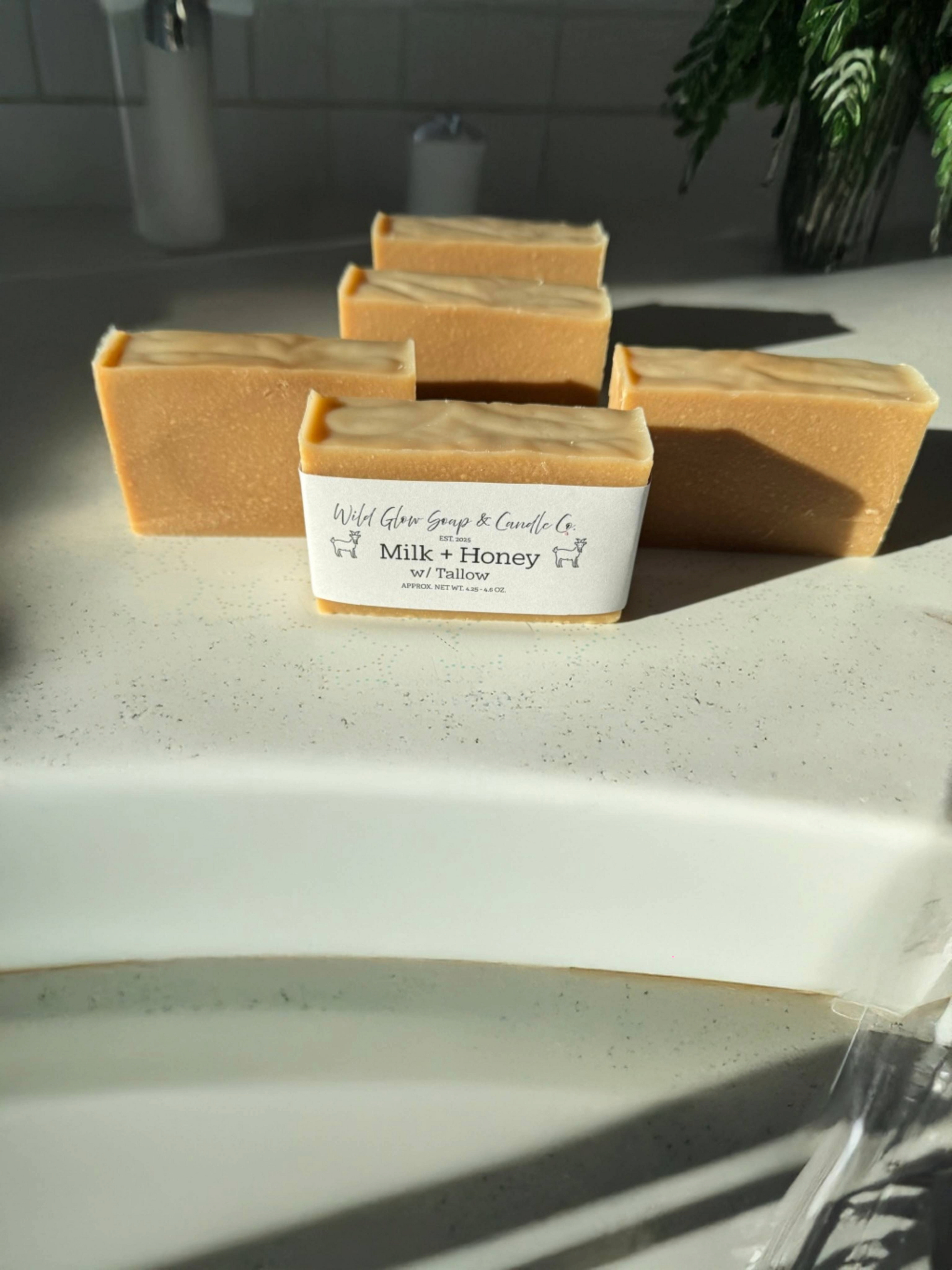 Milk & Honey w/ Tallow Soap - Unscented w/ Goat’s Milk and Organic Oils