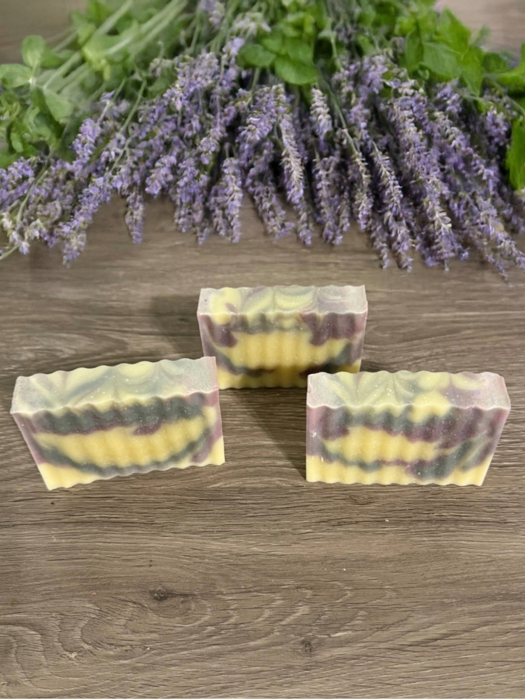 Lightly Scented Lavender Mint Soap Bar