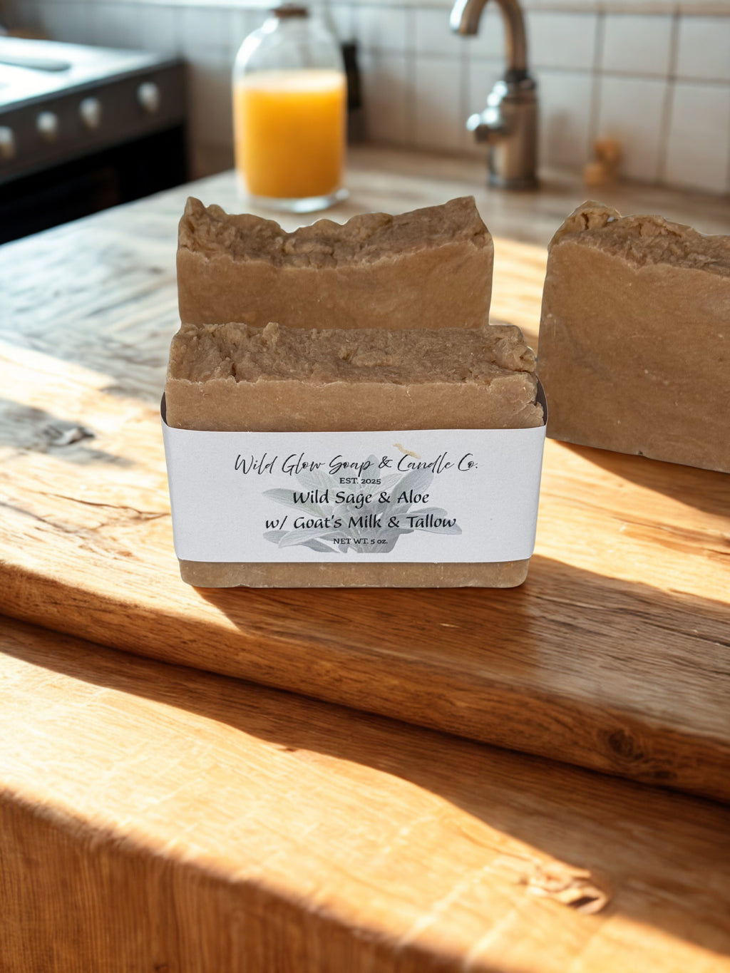 Wild Sage and Aloe w/ Goat's Milk and Tallow Soap Bar - 5 oz.